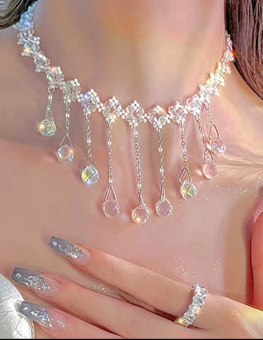 Water Drop Charm Choker